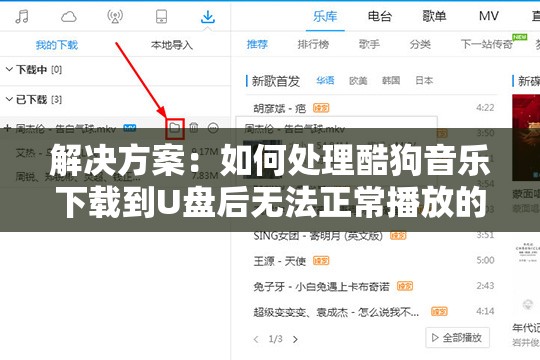 解决方案：如何处理酷狗音乐下载到U盘后无法正常播放的问题