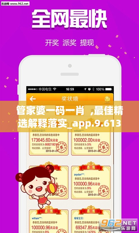 管家婆一码一肖  ,最佳精选解释落实_app.9.613