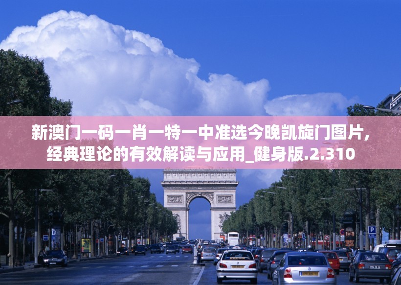 新澳门一码一肖一特一中准选今晚凯旋门图片,经典理论的有效解读与应用_健身版.2.310