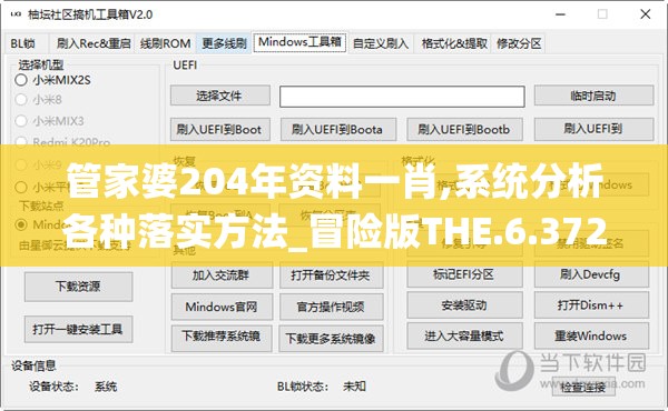 管家婆204年资料一肖,系统分析各种落实方法_冒险版THE.6.372