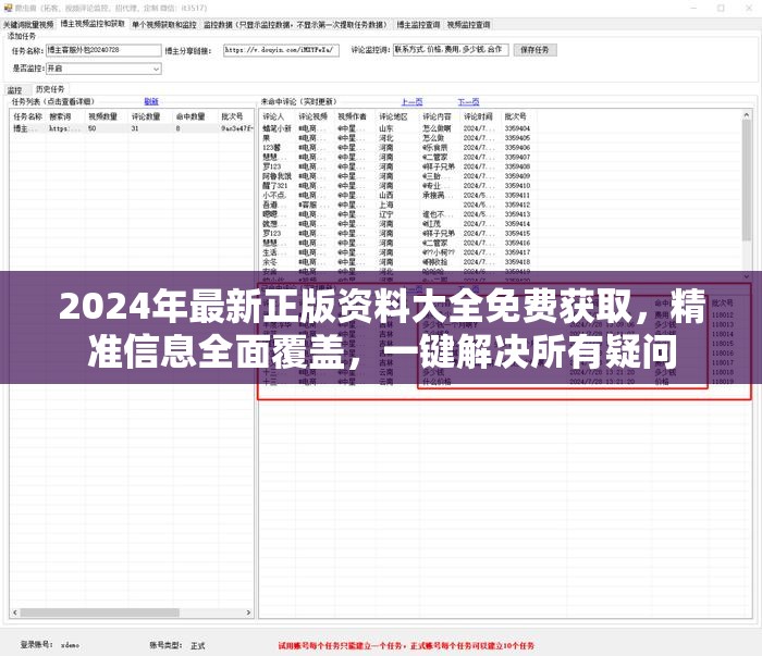 2024年最新正版资料大全免费获取，精准信息全面覆盖，一键解决所有疑问